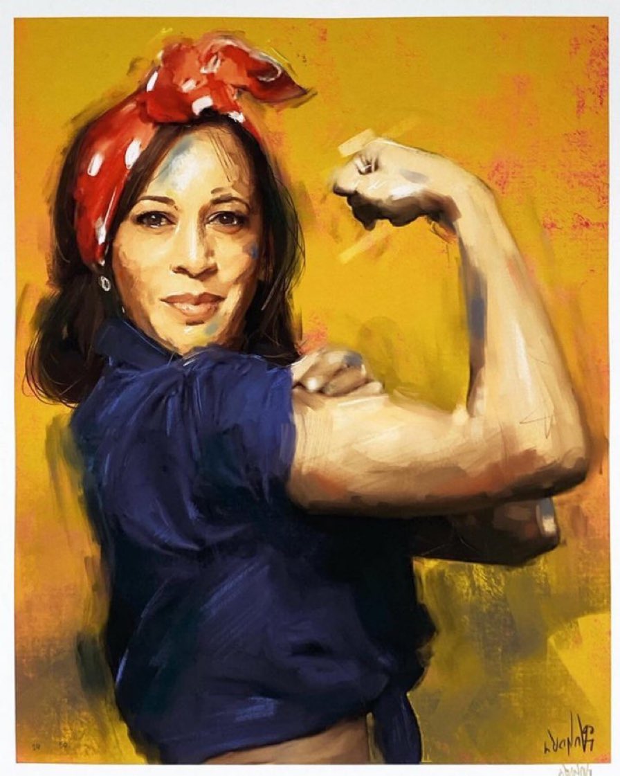 mjfree's tweet photo. Are you PUMPED for Kamala?! ✋ https://t.co/oqiZY10S2S
