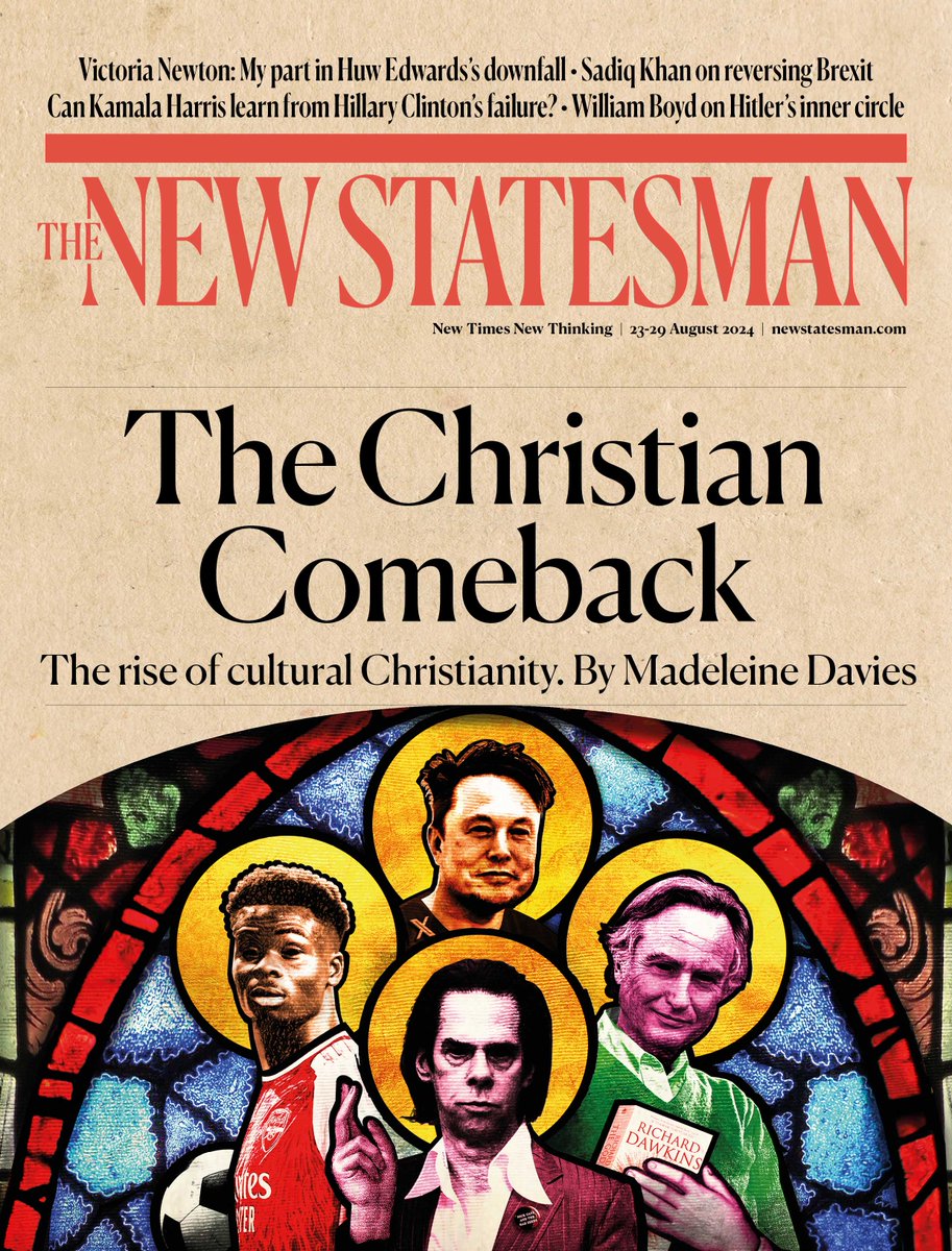 This week's cover: The Christian Comeback by <a href="/MadsDavies/">Madeleine Davies</a> 

Inside: 
- Victoria Newton: My part in Huw Edwards's downfall
- Sadiq Khan on reversing Brexit
- William Boyd on Hitler's inner circle
- Jill Filipovic: Can Harris learn from Clinton's failure?