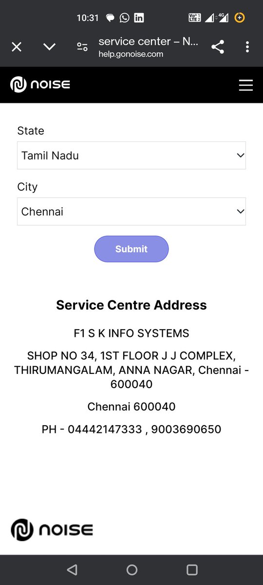 sathananth_s's tweet photo. @gonoise my noisefit smart watch stopped working after the warranty period got over. When I tried to raise a complaint, it's failed. When I called the service centre, they said no service if warranty period is over. Though I said I'm ready to pay. So what's the goal after an year https://t.co/K9SRSww4ra