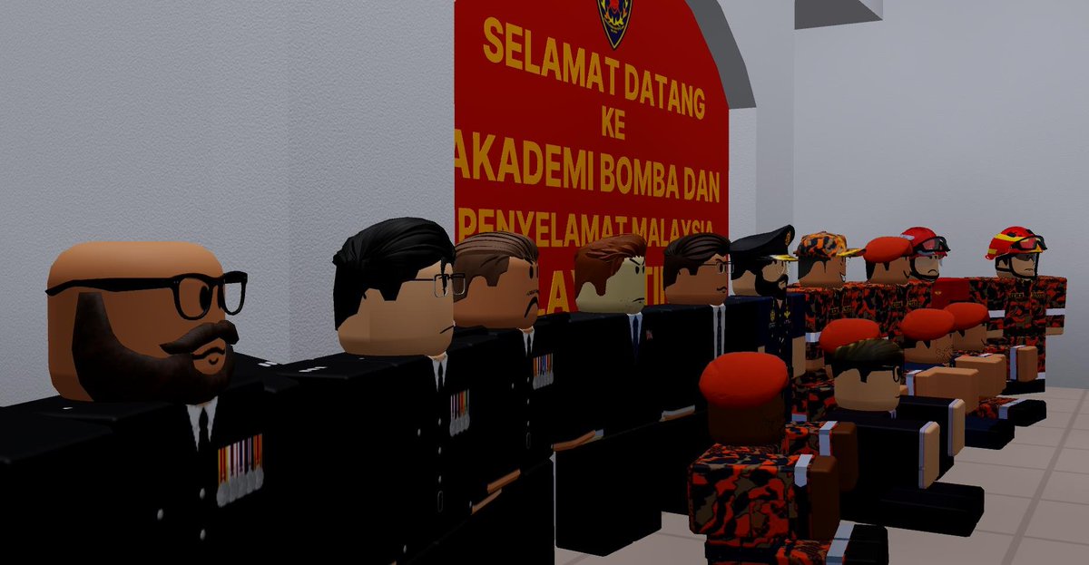 RBLXMYS_Bomba's tweet photo. The Fire and Rescue Department of MYSverse recently welcomed representatives from @RBX_LFB to our new Fire Academy! The representatives were given a tour around our new facility and discussed on a joint-partnership between the two departments. https://t.co/AjaV5lVDVP