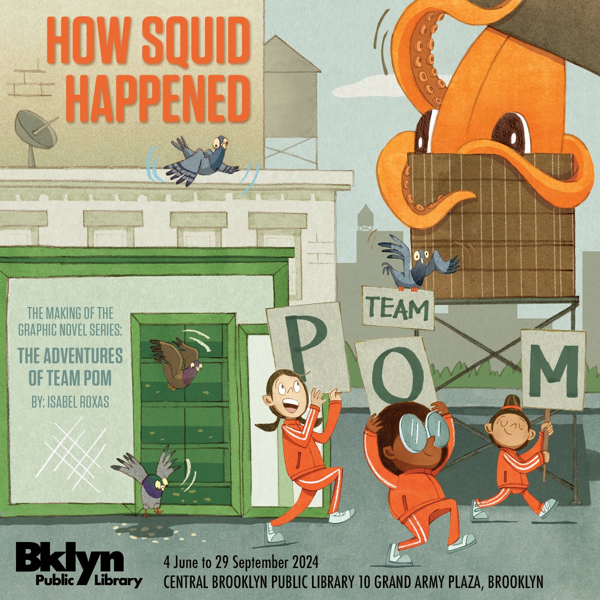 FlyingEyeBooks's tweet photo. 🚨 How Squid Happened: NOW EXTENDED UNTIL NOVEMBER!
Get yourselves down to the Brooklyn Public Library, NYCers!
https://t.co/x7PA04fRwm https://t.co/lCK5WqzosS