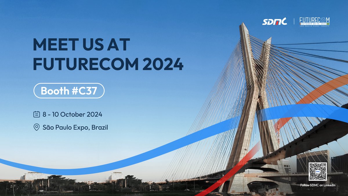 sdmctech's tweet photo. 📣 Thrilled to announce that #SDMC will be part of the biggest technology event in Latin America - #Futurecom!

📆 Oct. 8-10, 2024
🎯 Visit us at Booth #C37 (Pavilion 2) to experience the future firsthand and explore how we can work together to elevate your network capabilities. https://t.co/cN4KlZMz2P