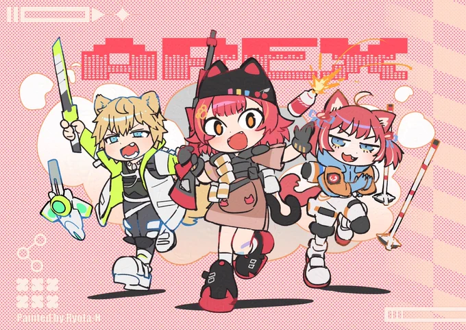 昨日の三連チャンピオンからの4回目あつすぎた!#ねこたぺすとりー #絵クス絵画 #karunyart 