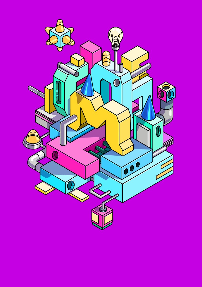 fluffy_pump's tweet photo. Letter vomit featuring isometric grid. https://t.co/f6CE03lImx