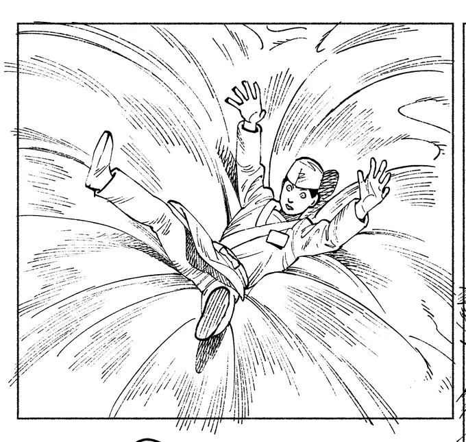 なんか、こういう絵を描いてるとき
「あ、漫画っぽい絵を描いてるな～」と思って楽しくなる。
次回のニャイリビの1コマですが、脈絡が全く見えません。 