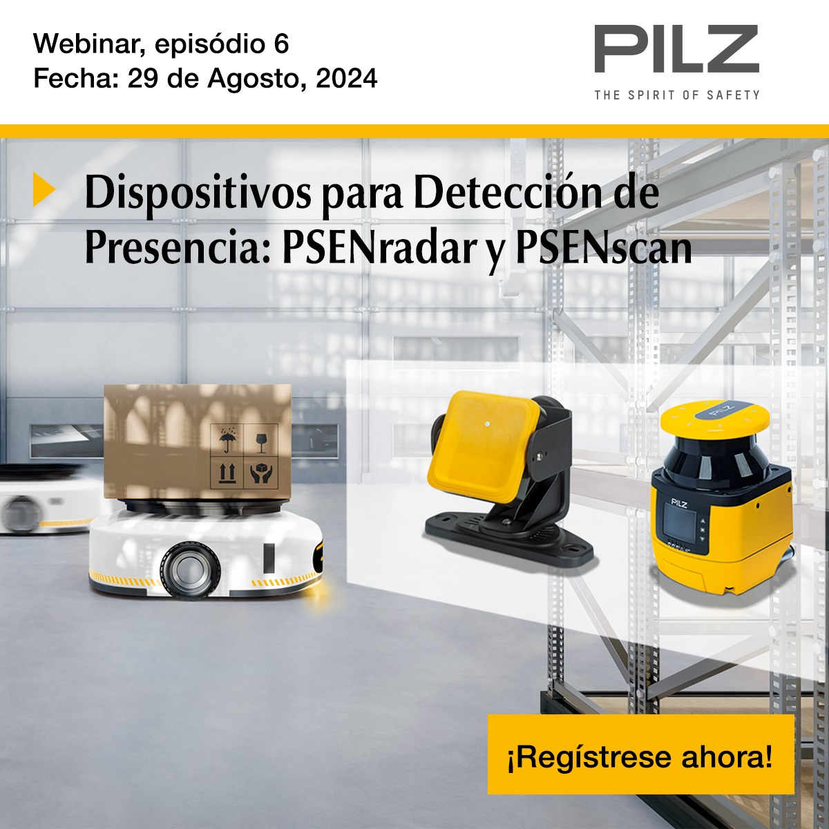 ✅Próximo webinar: “Dispositivos para Detección de Presencia: PSENradar y PSENscan”. 
📅 29/08/2024 - 16:00Hs (Arg)
📝Registrarte en:
events.teams.microsoft.com/event/fcd7a37d…

En esta sesión, exploraremos en detalle dos soluciones avanzadas para la supervisión de seguridad de máquinas.
#pilz