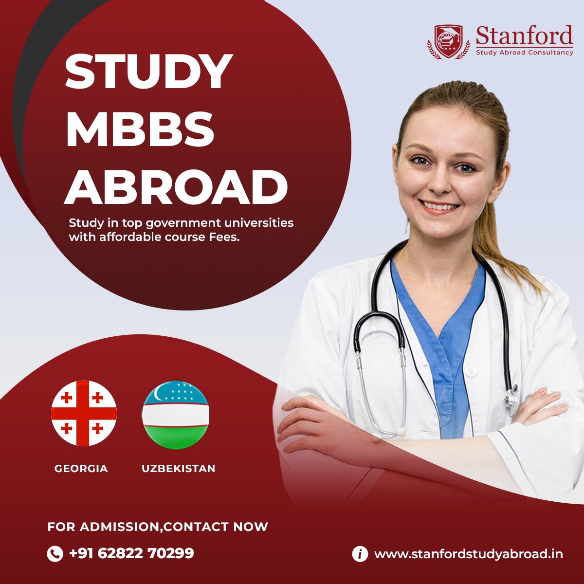 sfstudyabroad's tweet photo. 🌍Embark on Your MBBS Journey Abroad!

Realize your dreams of a medical career by pursuing an MBBS degree in Georgia or Uzbekistan. 

Contact Study MBBS Abroad
📞 +91 62822 70299
🌐 https://t.co/iz8gJP93Pz

#StudyinUzbekistan #StudyinGeorgia #MBBSAbroad https://t.co/hAiAjV58uS