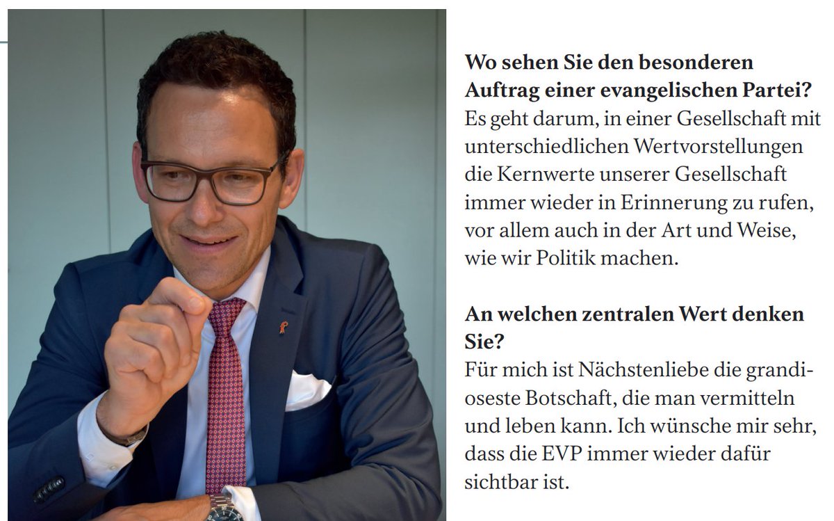 Besser können Werte und Haltungen der EVP kaum auf den Punkt gebracht werden.
Danke lieber @ThomiJourdan für dieses glaubwürdige und interessante Inti.
Wir wünschen dir weiterhin viel Energie, Freude, Weisheit, Gesundheit und Segen für dein herausforderndes Amt!