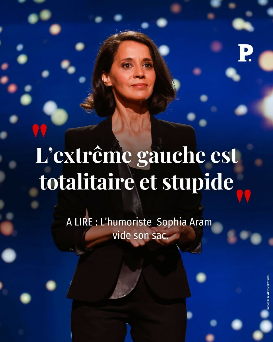 LePoint's tweet photo. Attaquée de façon obsessionnelle par la « secte mélenchoniste », l’humoriste @SophiaAram vide son sac.

Par @nikitakarachoi 
➡️ https://t.co/BbOkhGWjKl https://t.co/P0gGAd6mc5