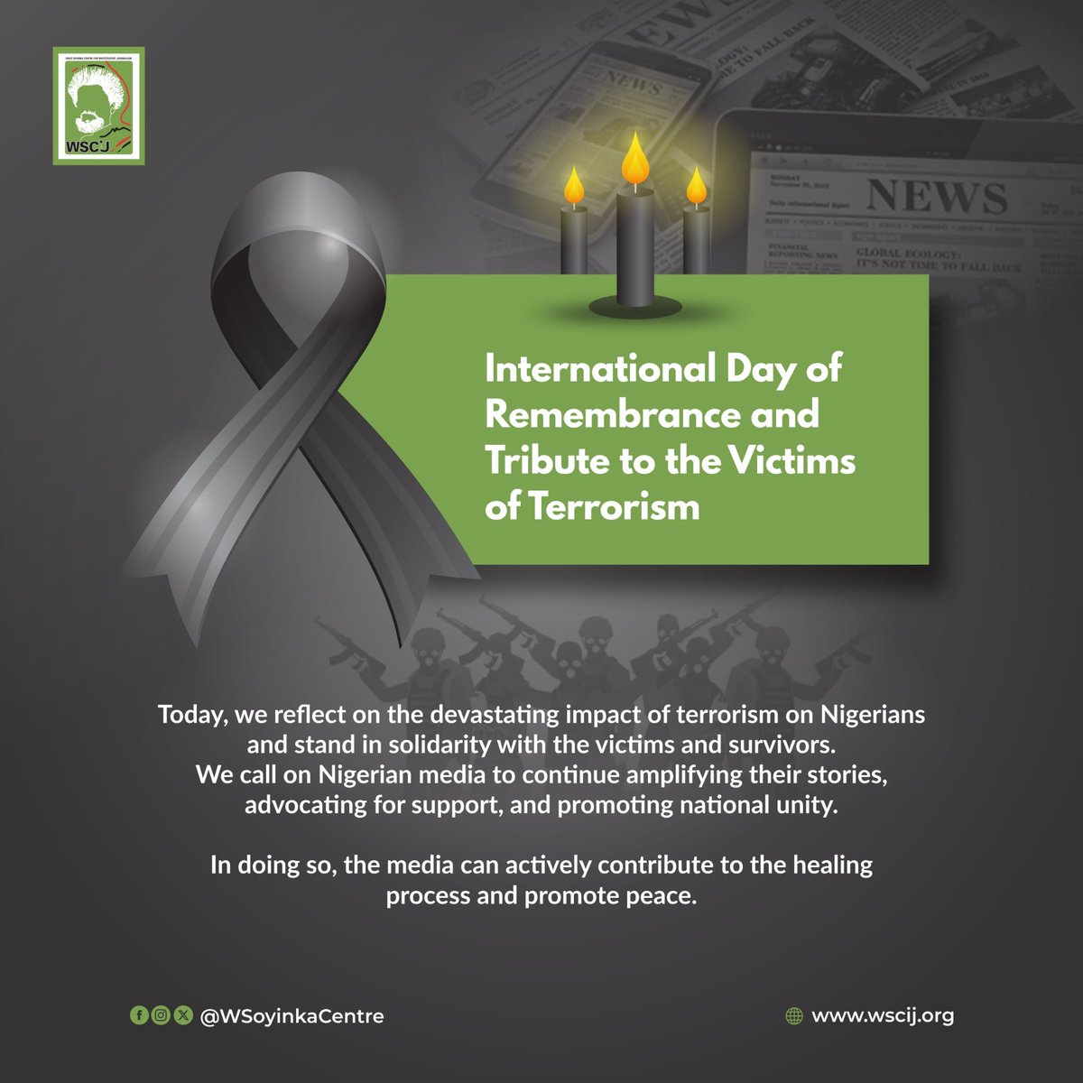 WSoyinkaCentre's tweet photo. #UNiteforVictimsofTerrorism, #UNCCT, #VictimsofTerrorism, #21August, #FindingHope, #BuildingaPeacefulFuture.
@eomoro @Jasishana @MichelleAgoh @MacaulayNkechi @merrybola @Omofash42 @iamshola @TijesuAdeoyeTVC @coolfaya @TessyIgomu @topeomogbolagun @AnetaFelix @aeolofintuade https://t.co/pNmikwRXDK