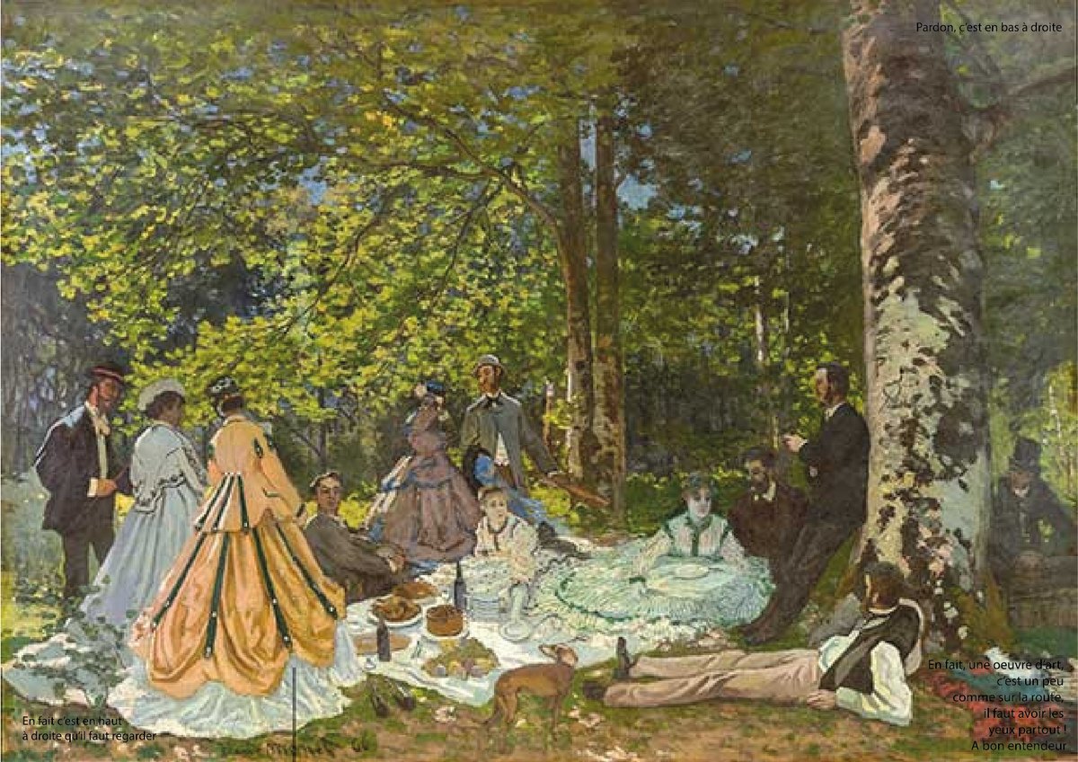 #Insolite
Aviez-vous remarqué cette petite particularité, en bas à gauche de l'oeuvre de Monet ? (Zoomez pour vous en rendre compte !)