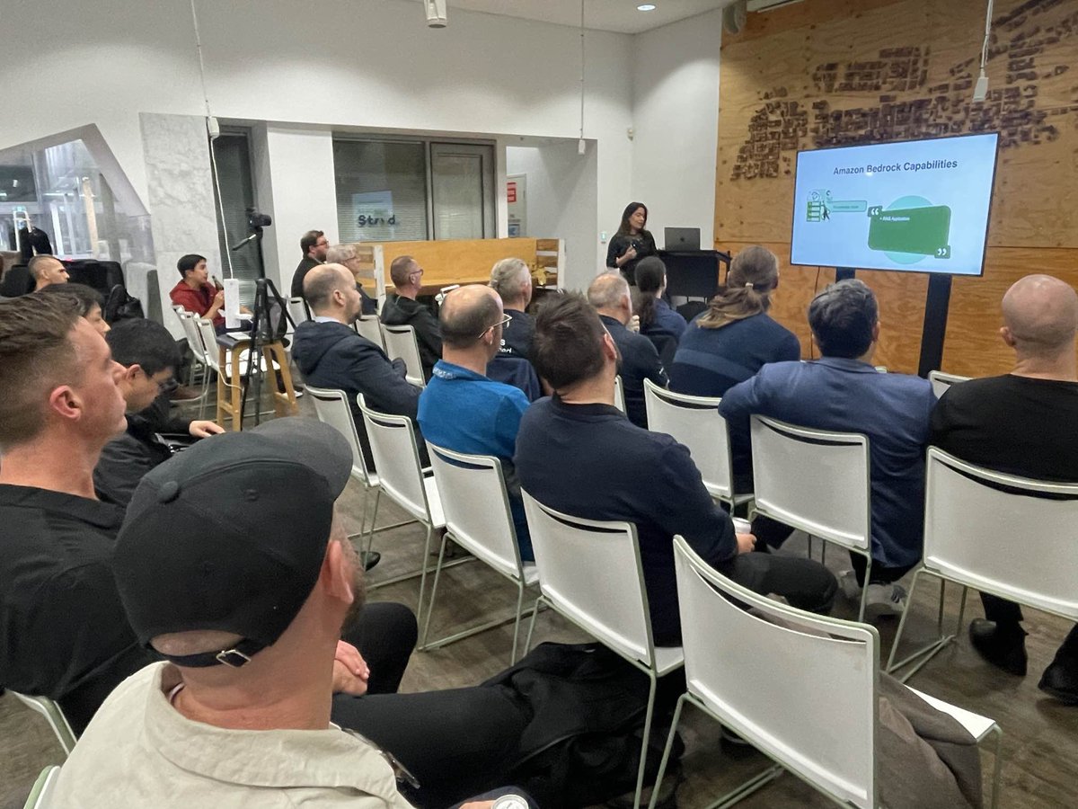 Had a great meetup night with #awsusergroups in #perth! We talked all about #Amazon #bedrock! 
Thank you organisers and everyone who attended 🙏💐