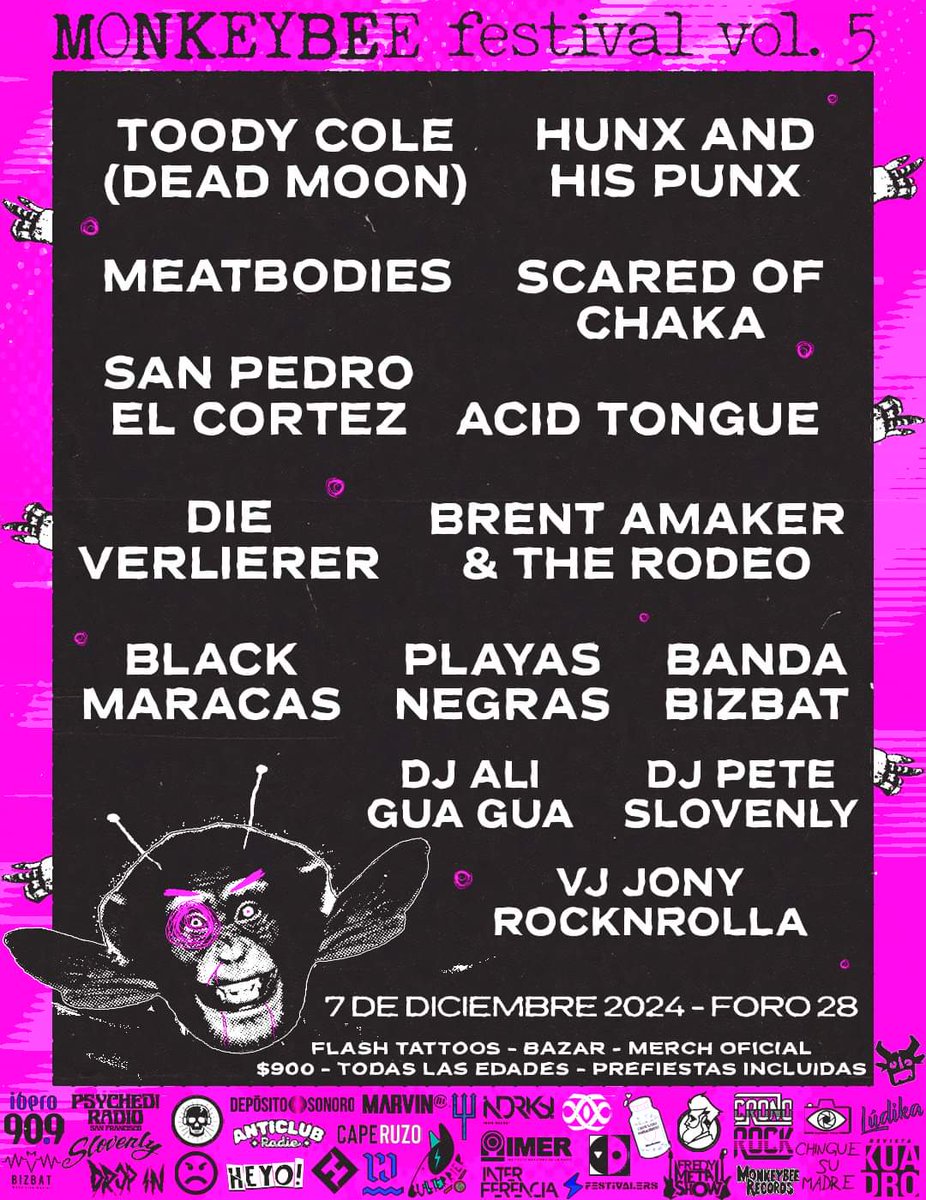 SlovenlyRecs's tweet photo. This December, Slovenly will be in Mexico City to DJ another cool party with SCARED OF CHAKA, TOODY COLE, and un chingo de buenos amigos y bandas buenas! Y por supuesto tacos y chelas infinitas
๐๏ธ https://t.co/NE3Oi1fPWL
#scaredofchaka #monkeybeefestival https://t.co/N0eyaZ3xjg