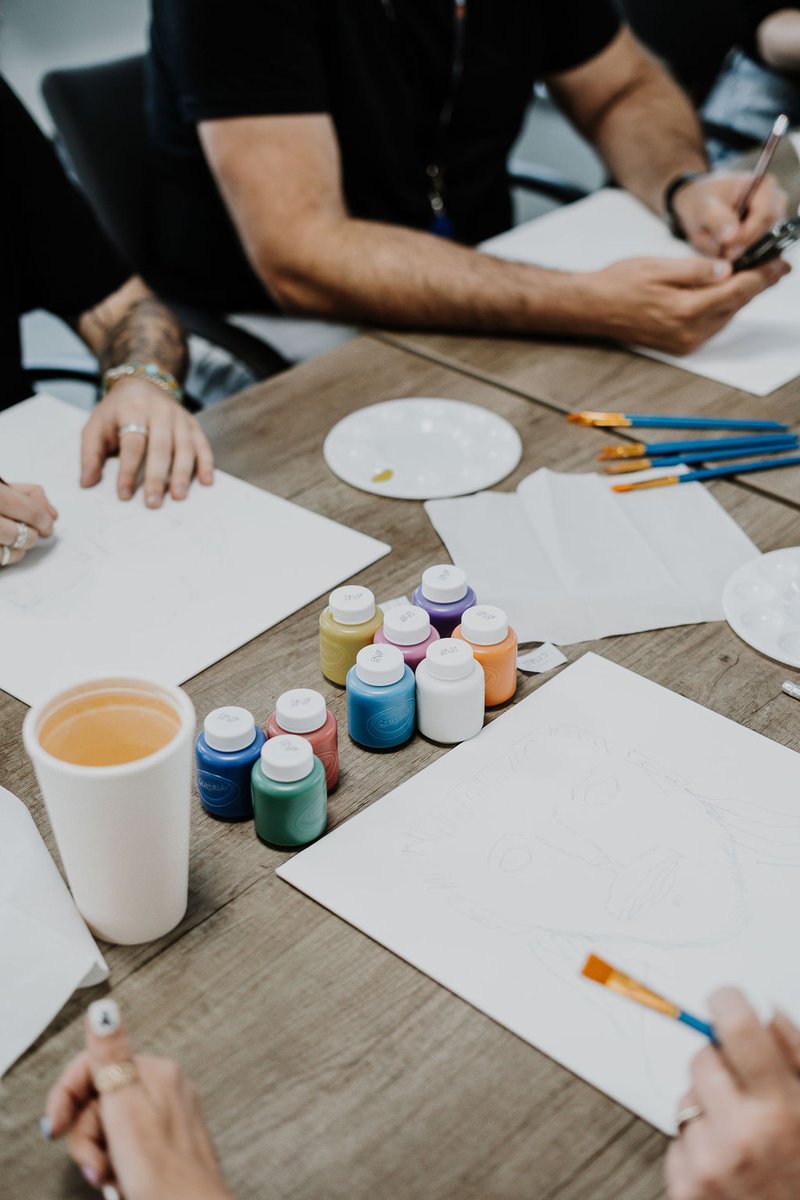 dbscheck's tweet image. Our Junior Dev, Chris, arranged a 'sip and paint' evening for our recent Together Week.

We gave it a good go, but it's fair to say none of us will be quitting our day jobs to become artists anytime soon 😅

Great food courtesy of Assiette Catering, who we'd strongly recommend!