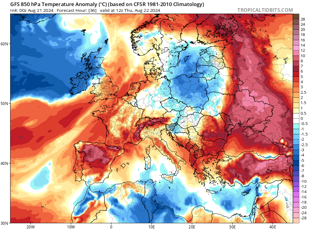 alexmegapc's tweet photo. Bon dia!! A partir d'avui lo #caloretfaller anirà a més sobretot dijous, divendres i dissabte, on al vespre l'entrada d'un front fred normalitzaria la temperatura de cara diumenge/dilluns amb precipitacions de cara dissabte vespre i diumenge tot i que dependrà aprofundiment del solc que ara per ara no es veu gaire profund. #meteo