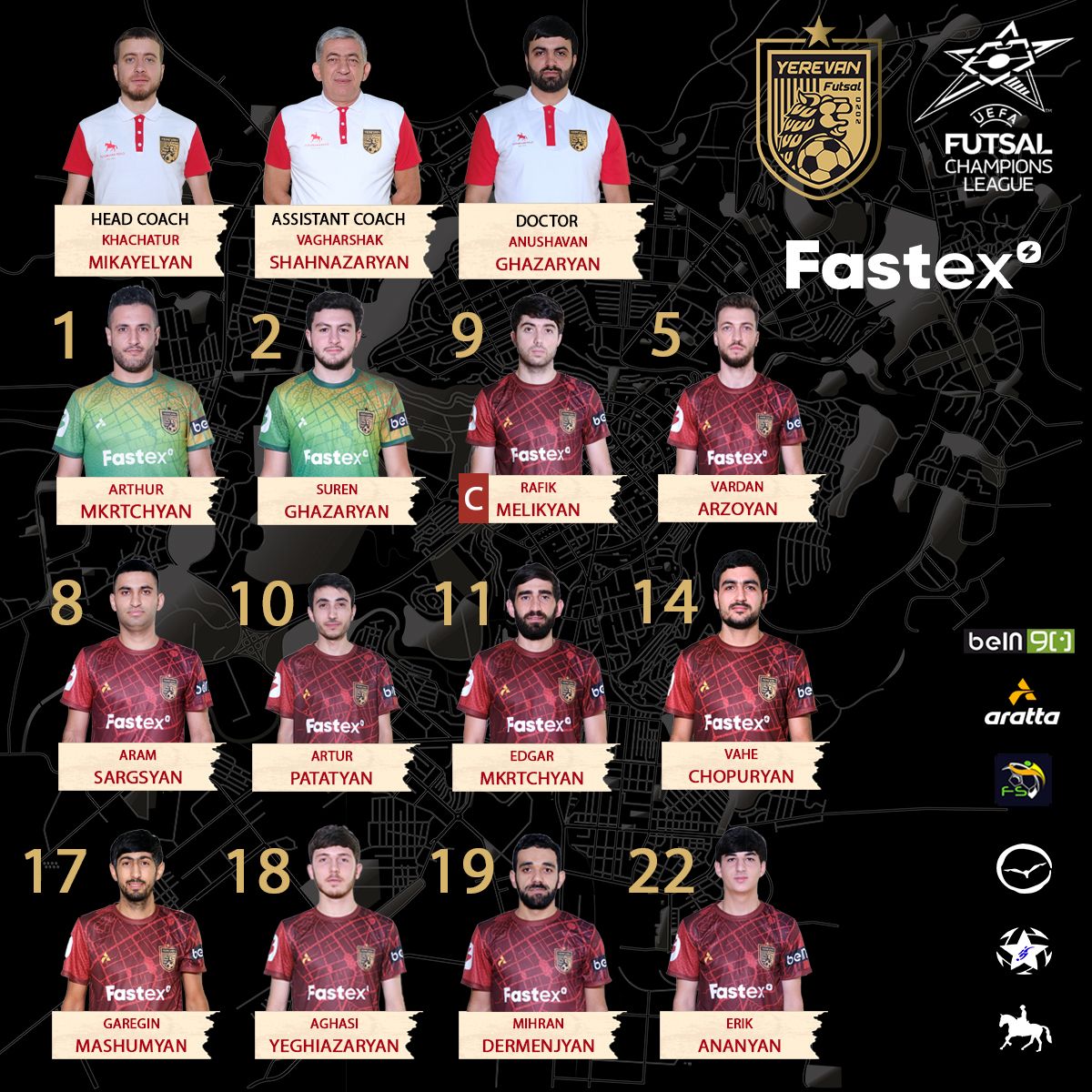 Doug Reed (@dougreedfutsal) on Twitter photo Manchester's first opponent in the Champions League, Yerevan Futsal ๐ฆ๐ฒ.
For those not already familiar with the Armenian champions, <a href="/IsaacB_04/">Isaac Barrington</a> & myself will be providing some insights on the team & players to look out for on the broadcast which you can purchase access to below. Manchester's first opponent in the Champions League, Yerevan Futsal ๐ฆ๐ฒ.
For those not already familiar with the Armenian champions, <a href="/IsaacB_04/">Isaac Barrington</a> & myself will be providing some insights on the team & players to look out for on the broadcast which you can purchase access to below.