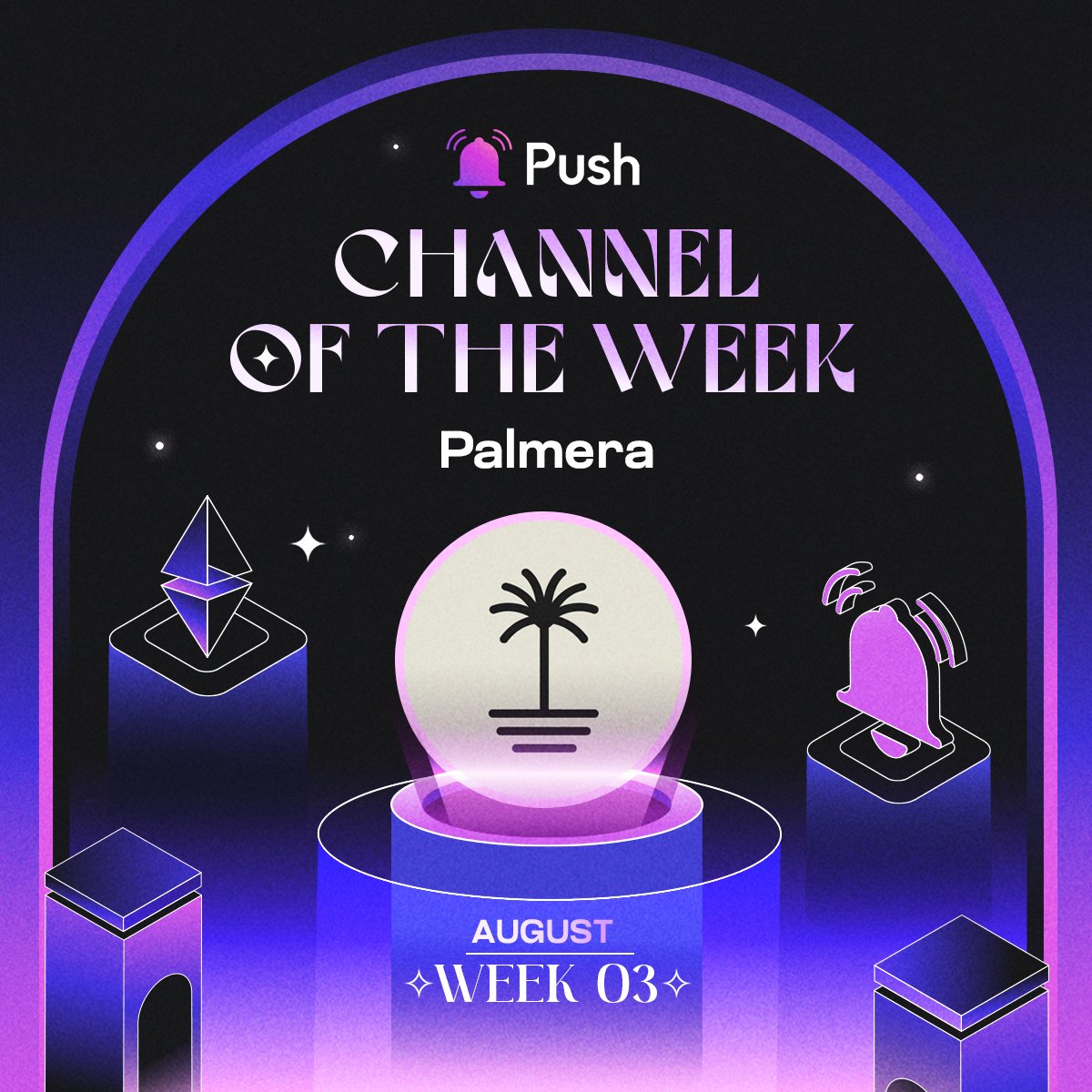 PushInAfrica's tweet photo. 🚨 Push Channel of the Week: @palmera_dao! 🏆
Looking for a smarter way to manage your organization’s treasuries and safes? Say hello to Palmera DAO our latest #PushChannelOfTheWeek!
Palmera is a multi-chain, multi-safe asset aggregation layer built for on-chain organizations. https://t.co/jcl5NOaYSn