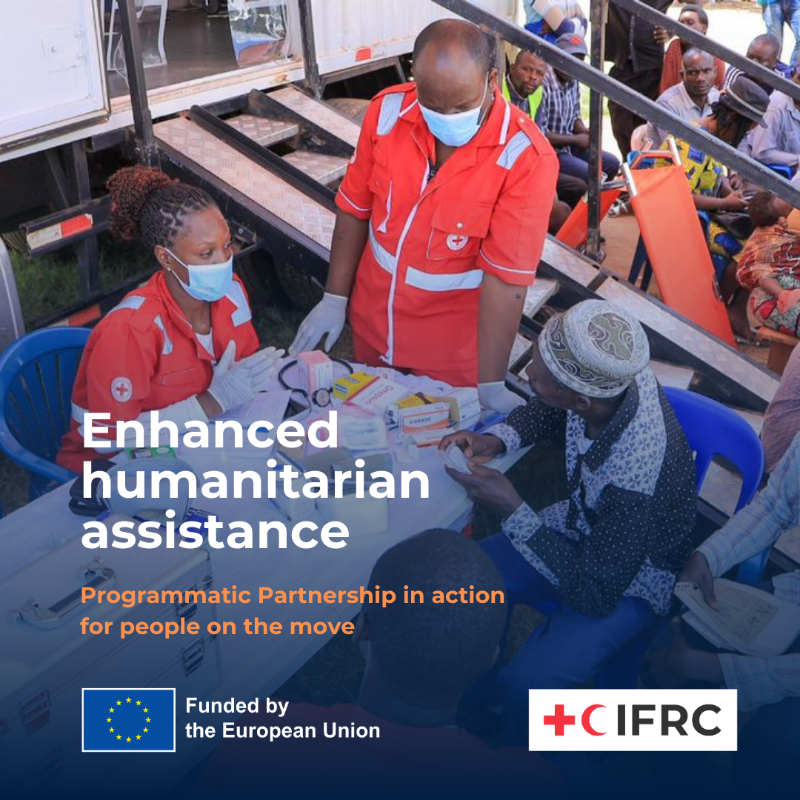 ifrc's tweet photo. The @UgandaRedCross is making a difference in the lives of displaced people. By building a water tank &amp; providing essential health care through their mobile unit, they are bringing hope.

Learn how the @IFRC, with support from @eu_echo, is helping migrants &amp; displaced people.