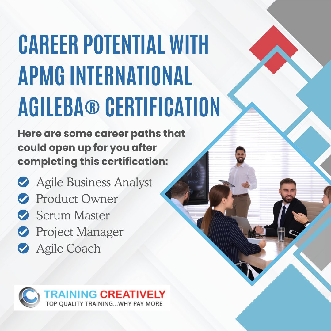 traincreatively's tweet image. With AgileBA®, you&apos;re not just gaining knowledge—you&apos;re building a future in the fast-paced world of Agile! 🌟
#AgileBA #CareerGrowth #BusinessAnalysis #AgileCareers #APMGInternational #ProfessionalDevelopment