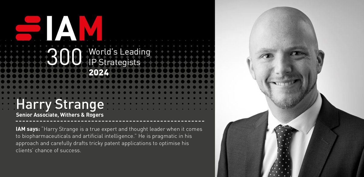 🎉 Congratulations to Stu Latham and Harry Strange, who have been named in IAM Strategy 300 2024! 🎉

This list highlights IP strategists who are leading the way in developing and implementing approaches that maximise the value of IP portfolios.

#IP #Patents #IAMStrategy300