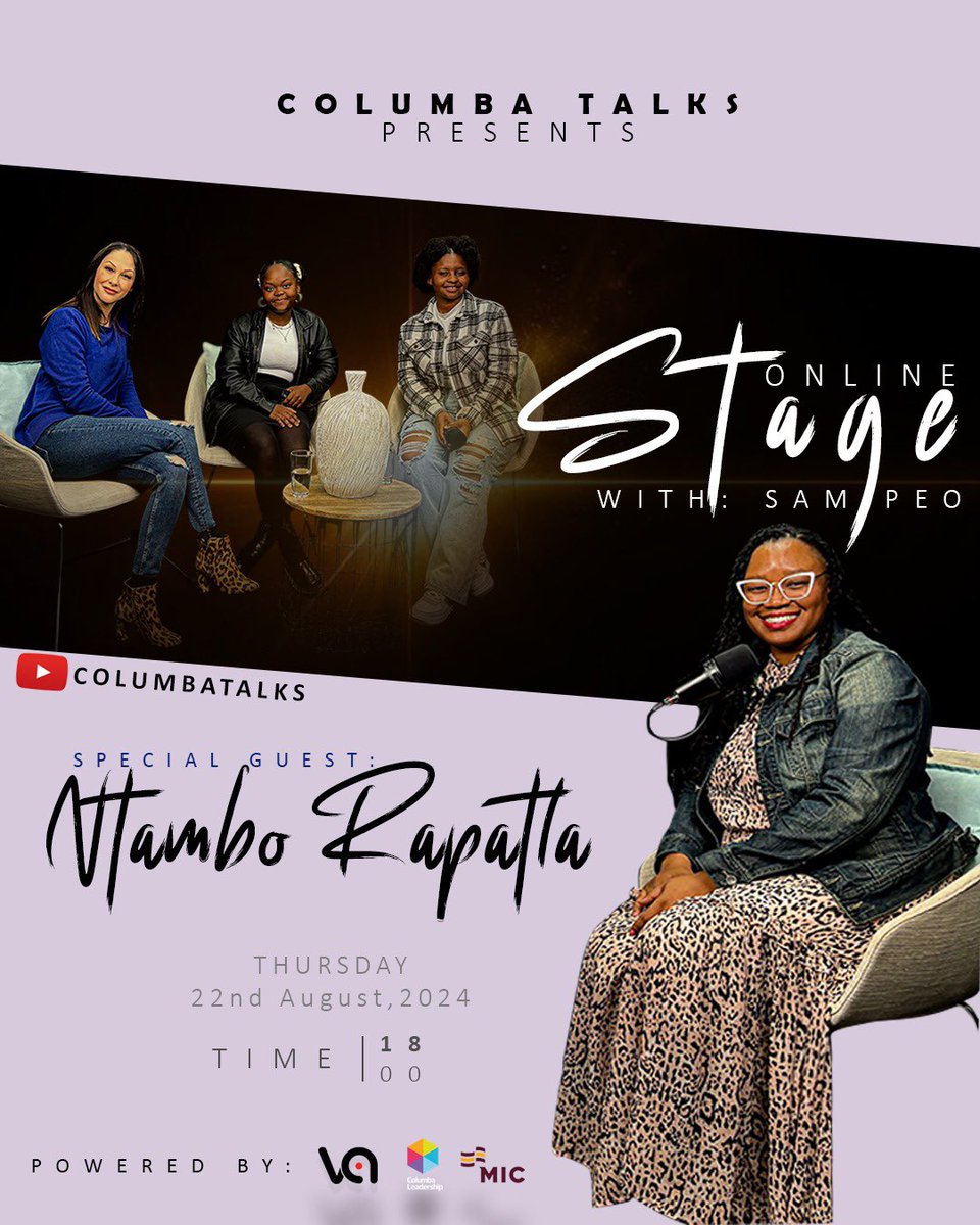 _Who's next in the spotlight?_ 🤔 Join us tomorrow at 6pm to find out, as our featured performer *Ntambo Rapatla* shares her Stage experiences and showcases her art! 🎭💫

youtube.com/live/dUwPkPNnF…