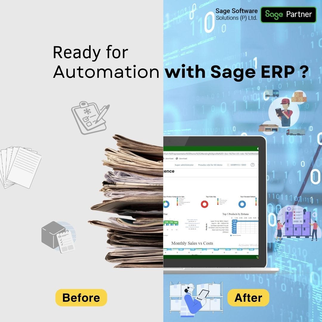 sageindia's tweet photo. ๐คAre you ready forย ๐๐ฎ๐ญ๐จ๐ฆ๐๐ญ๐ข๐จ๐ง ๐ฐ๐ข๐ญ๐ก ๐๐๐ ๐ ๐๐๐ย ?
๐ฒ- https://t.co/TSB45UPN6T
Before: Manual tasks and errors slowed us down.
โ
After: Sage ERP automated processes, boosting efficiency and accuracy.
.
#erp #erpsoftware #automation #erpautomation #sagex3 https://t.co/AUPbJA2tOB