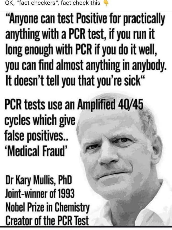 ABridgen's tweet photo. This statement from the man who invented the PCR test is well worth remembering next time someone tells you to get a PCR test. https://t.co/0SknsVgjrt