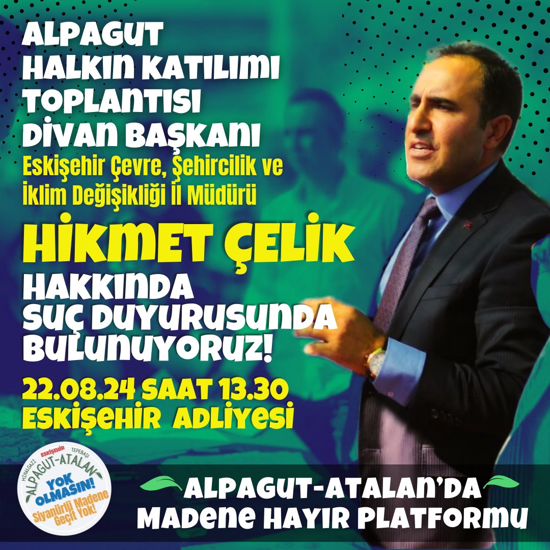 ESKİŞEHİR DOĞA ve YAŞAM PLATFORMU (@alpagutatalan) on Twitter photo 