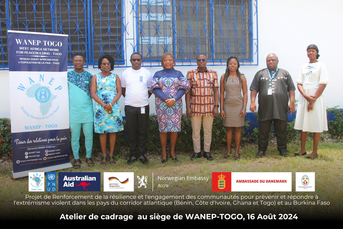 WanepTogo's tweet photo. Réunion de cadrage du projet #Atlantic_Corridor à WANEP-Togo - Renforcement de la cohésion sociale et lutte contre l’extrémisme violent
Lire plus👇📷 https://t.co/4xF42h772G
#CorePartners 🇩🇰🇩🇪🇦🇺🇳🇴
#luttecontrelextrémisme #JeunesseEngagée #discourshaineux https://t.co/B5l3J1bRBh