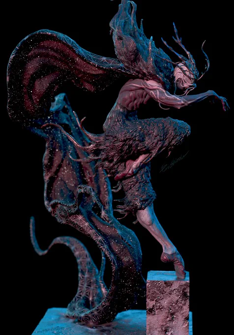 【告知】8月26日に、zbrushでのモデリング〜テクスチャ作成を網羅したオンライン講座を開催致します。魅力的な人体描写、陰陽入り混じる独自の世界観についての解説や、あまり公開したく無い秘伝ポイントなど、濃い内容になっております。ご興味ある方、是非受講を宜しくお願い致します!#zbrush 