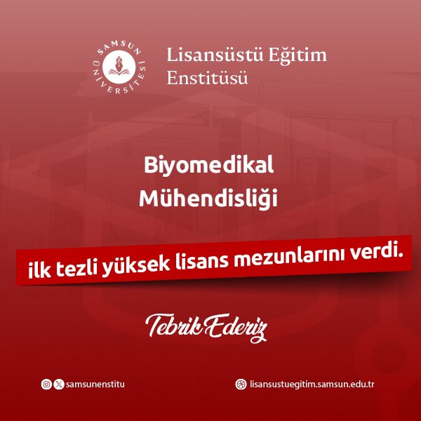 Tebrik ederiz 🙏 
<a href="/samubmm/">Samsun Üniversitesi Biyomedikal Mühendisliği</a>
