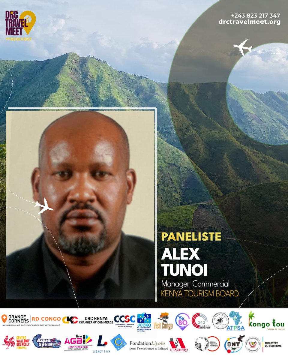 #Nos_Panelists | Experts dans leurs domaines et passionnés pour promouvoir les valeurs culturelles et touristiques afin de permettre un développement de la RD Congo 🇨🇩 et du kenya 🇰🇪. 
Rejoignez-nous pour découvrir les opportunités d’affaire dans l’industrie touristique.