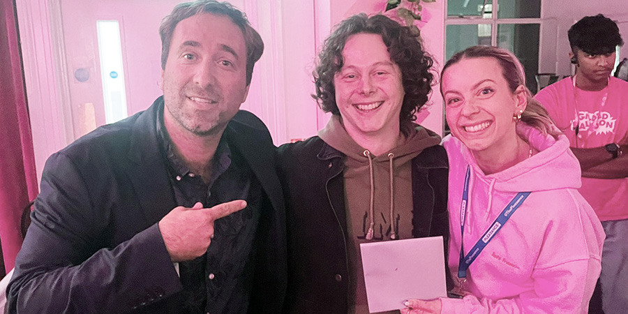 British Comedy Guide (@britishcomedy) on Twitter photo Huge congratulations to <a href="/abiclarkecomedy/">Abi Clarke</a> & <a href="/JonnyWoolley/">Jonstrosity</a> , who won the Audience Award at this year's Comedy Poster Awards.
Deep Fried in Patter picked up the Panel Award.
Full details: comedy.co.uk/fringe/news/80… Huge congratulations to <a href="/abiclarkecomedy/">Abi Clarke</a> & <a href="/JonnyWoolley/">Jonstrosity</a> , who won the Audience Award at this year's Comedy Poster Awards.
Deep Fried in Patter picked up the Panel Award.
Full details: comedy.co.uk/fringe/news/80…
