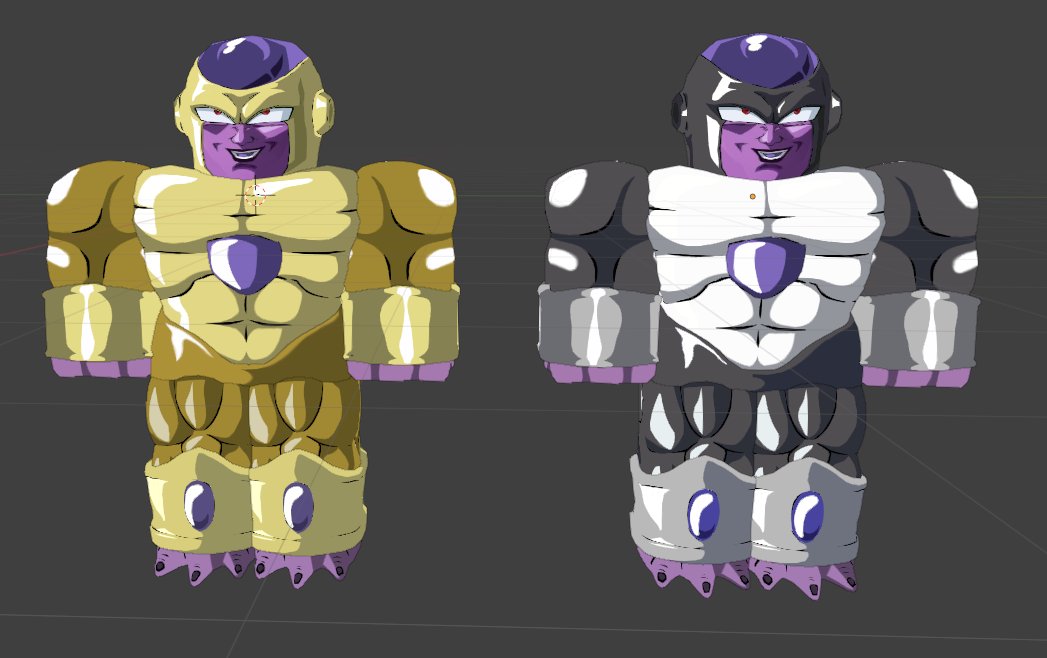 Made golden frieza and black frieza (intended as a shiny) for a td unit or something. im selling this if anyone wants to buy #blender #roblox #robloxdev #DragonBall