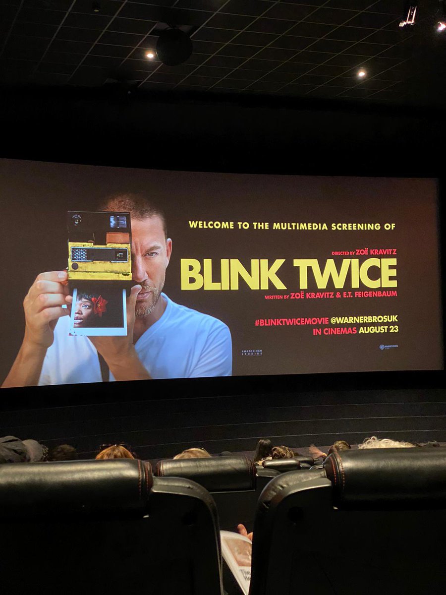 SmallTimeCritic's tweet image. We had the pleasure of being invited to #BlinkTwiceMovie last night. Huge thanks to @WarnerBrosUK for a fantastic screening!!!