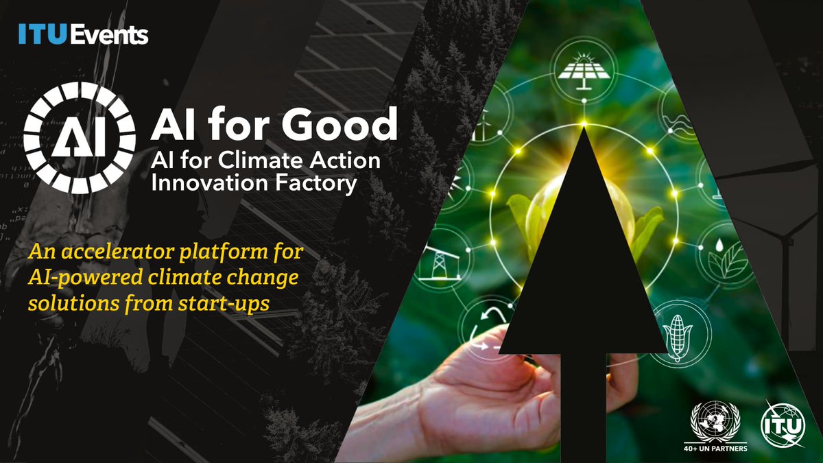We're looking for startups using #AI to combat #ClimateChange... 
Spread the word on our AI for #ClimateAction Innovation Factory to showcase #AIforGood solutions at #COP29 
aiforgood.itu.int/about-ai-for-g… #GreenDigitalAction