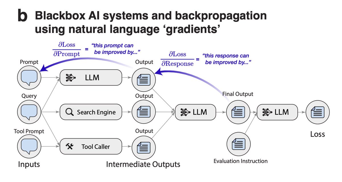 thomasahle's tweet image. A while ago I wrote a thread about #TextGrad, which is an alternative prompt optimization method, based on &quot;natural language gradients&quot;. Cool!

Since we are still waiting for @karpathy&apos;s video reimplementing this from scratch... I thought I had to make my own...

So here is the…