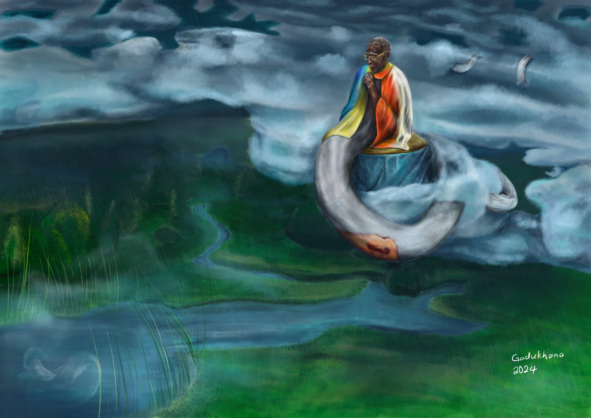 GodUkhona's tweet photo. Title: Inzuza, digital painting, 2024
#inzuza #inkanyamba #spirituality #Idlozi #isithunywa #art #painting #illustration #Umoya #nftart #nftartwork #Ndlozi #Lerato #RutoMustGo # https://t.co/3i1aU2VMLj