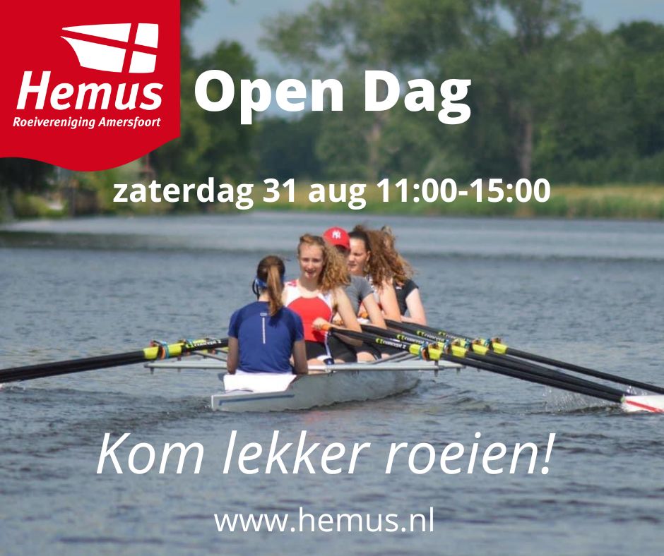 Hielko's tweet photo. Altijd al willen weten of roeien iets voor je is? Of je nou jong, oud, sportief, stijf, kerngezond of beperkt bent: iedereen vanaf 11 jaar kan roeien bij @rvhemus. 
Open Dag van Hemus zaterdag 31 augustus! 
Je kunt gewoon langskomen tussen 11 en 3 uur https://t.co/qtPJAs6Kwr https://t.co/oMOe5RAiiW