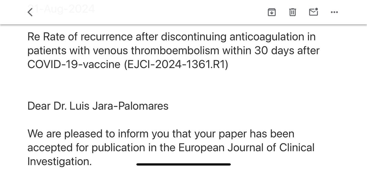 VTE recurrence after discontinuing anticoagulation in patients with VTE after receiving the vaccine against COVID-19

The #RIETEregistry experience appearing soon in EJCI