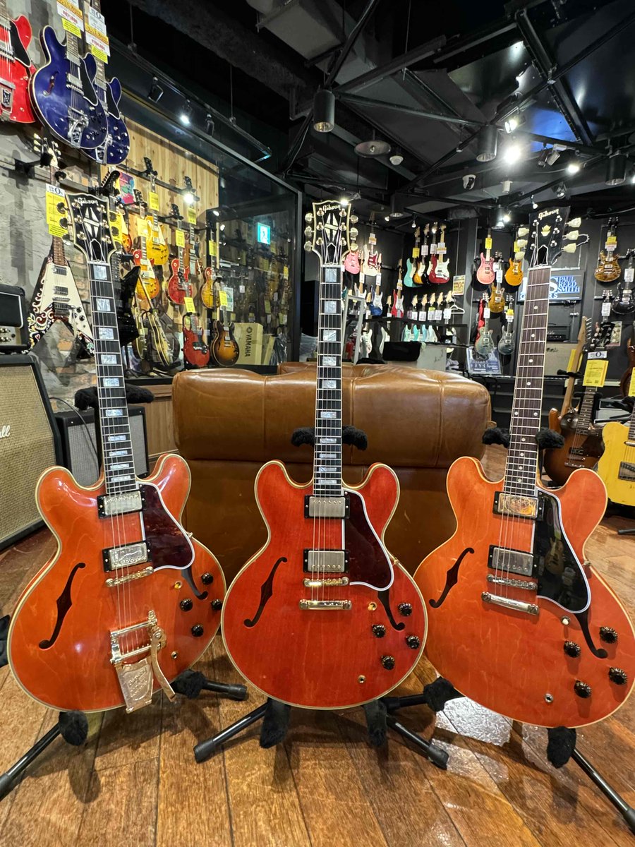 1484shibuya's tweet image. （エレキギターフロア）

GIBSON CUSTOM / Murphy Lab Watermelon Redが335と355で３本ございます。
USEDも含めて揃うのはあまり無いのでは。。？？

渋谷店にてご確認いただけます。
ご来店、お問い合わせお待ちしております！！

 #MurphyLab ＃今日のGibson
↓個体URL↓
ishibashi.co.jp/ec/search/?PST…