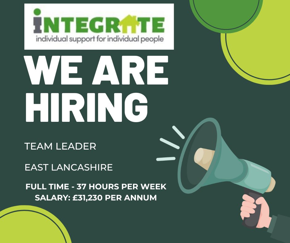 IntegratePC's tweet photo. Team leader Vacancy Accrington 
Express an interest via email by 13th September 2024 to: Katie Kellett katie.k@newfocuspreston.org

#teamleadervacancy #socialcarejobs #learningdisabilityvancancies https://t.co/v3jO9H3kkB