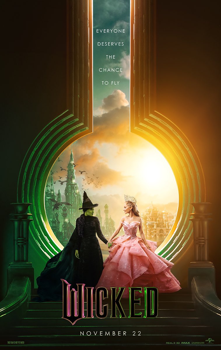 New poster for ‘Wicked’ starring Ariana Grande and Cynthia Erivo.