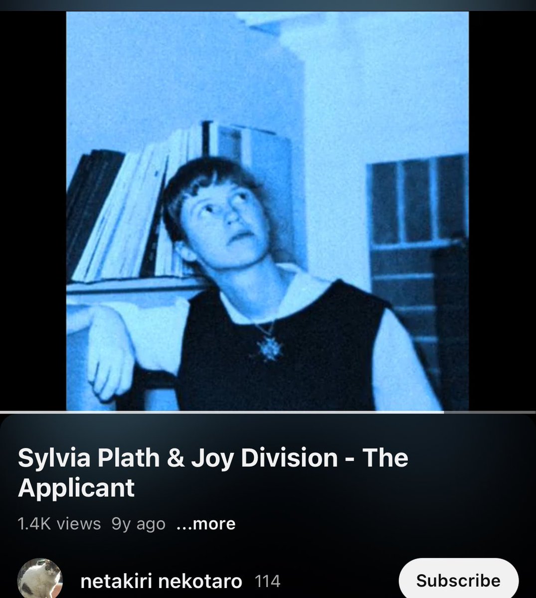 pinakotheca's tweet image. 10-year-old abandoned Japanese YouTube channel that mostly uploaded remixes of Sylvia Plath reciting poetry over post-punk music.