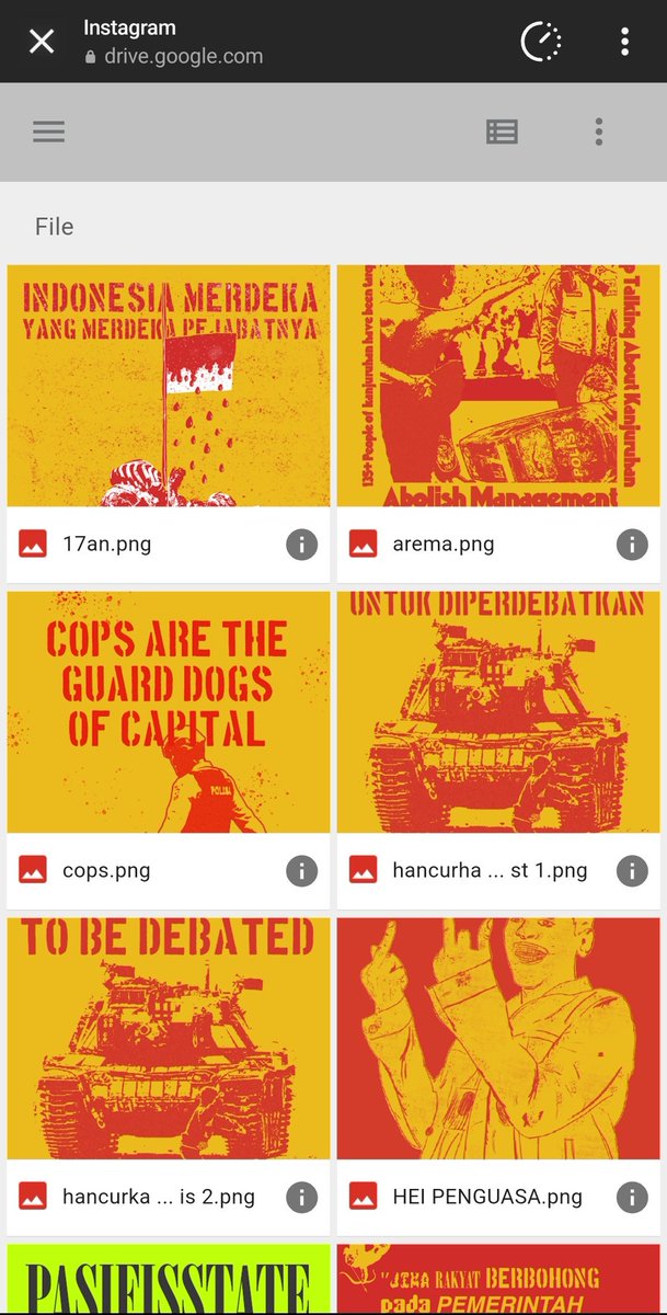 Yang butuh master desain poster untuk dicetak dan macam2 urusan rebel2an malian silakan didownload di google drive, gaperlu izin yesssss

drive.google.com/drive/mobile/f…