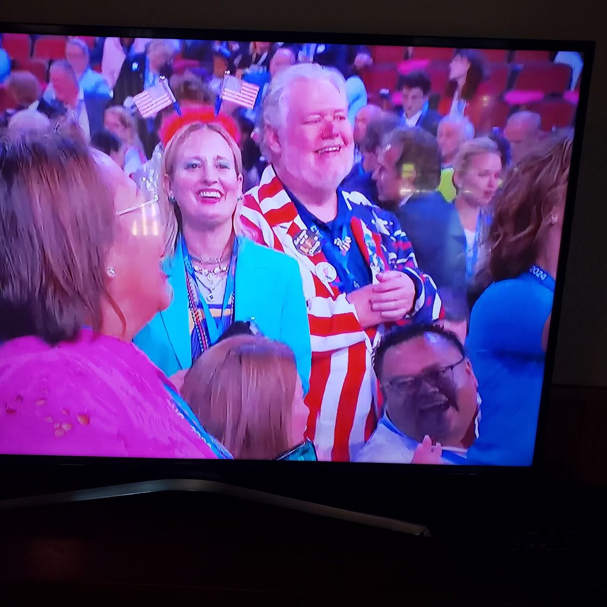 Analisa_Swan's tweet photo. It was so much fun! In the last few days I have been on TV, been photographed by reporters, and gave statements as a delegate to reporters about how excited I am for Kamala Harris for President! #DNCConvention #DemocratsDeliver24 https://t.co/T80UUyfklM