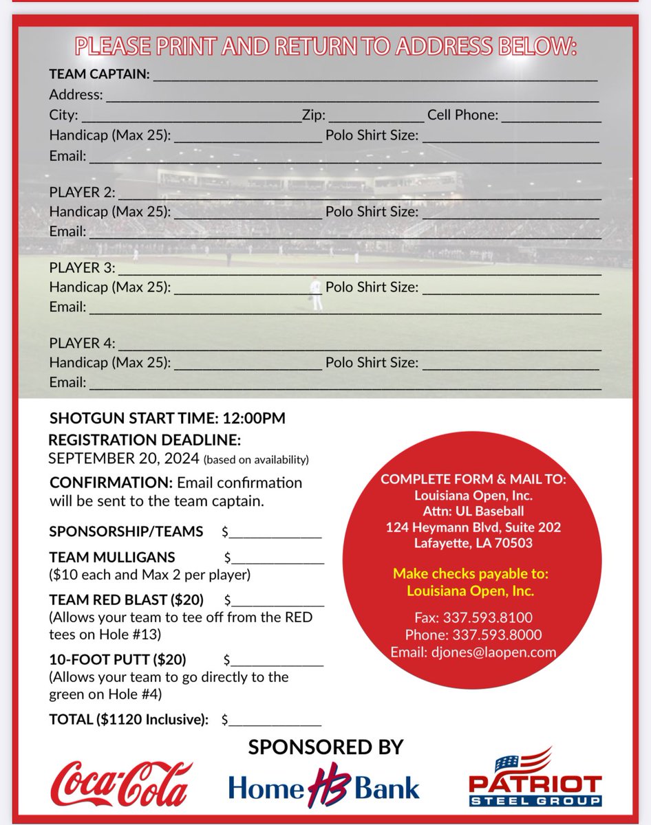 TonyBab16's tweet image. Who’s thinking about golf this morning? I know I am. 
Our annual Baseball Golf Tournament is September 30th at Oakbourne Country Club. 
Sign up your team today!