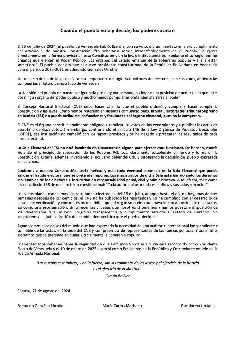 LaCausaRVe's tweet image. La Sala Electoral del TSJ no tiene la competencia para certificar los resultados de las elecciones, como lo establece el artículo 179 de la LOPRE y el artículo 215 de la Ley Orgánica del Tribunal Supremo de Justicia.
#NoUsurparánLaVerdad