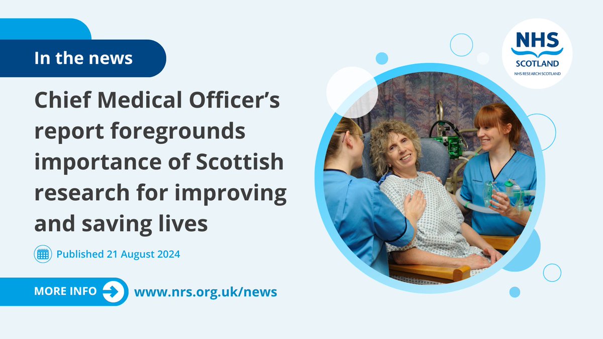 NHS Research Scotland (@nhsresearchscot) on Twitter photo Scotland’s Chief Medical Officer <a href="/DrGregorSmith/">Prof Sir Gregor Smith</a> has expressed his pride in the life-saving research expertise that the country continues to provide both domestically and on a global scale. <a href="/UofGRegiusAnna/">Anna Dominiczak</a> <a href="/CSO_Scotland/">CSO(Health)Scotland</a>
Read our article 👉 nhsresearchscotland.org.uk/news/chief-med… Scotland’s Chief Medical Officer <a href="/DrGregorSmith/">Prof Sir Gregor Smith</a> has expressed his pride in the life-saving research expertise that the country continues to provide both domestically and on a global scale. <a href="/UofGRegiusAnna/">Anna Dominiczak</a> <a href="/CSO_Scotland/">CSO(Health)Scotland</a>
Read our article 👉 nhsresearchscotland.org.uk/news/chief-med…