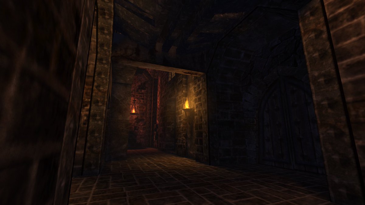 Krull0r's tweet photo. Hey👋🏻

I would like to share some progress screenshots of the redux version of DasaPass.😃

Instead of having only yellow lights in the level I try to mix some red to the tone. Some areas will also feature bits of caves with blue glowing tarydium crystals.💎

#UnrealRedux
#Unreal https://t.co/skcdoNOGZv